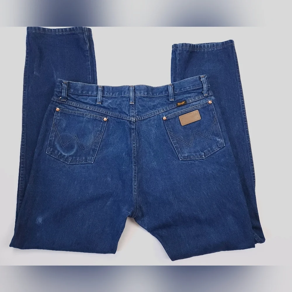 Wrangler Jeans 13MWZ Dark Wash Retro Cowboy Cut Jeans Mens Size 38x35